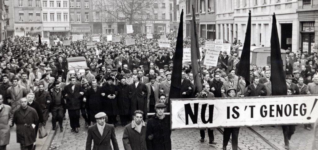 Staking-tegen-eenheidswet-1961-Antwerpen-Amsab-ISG