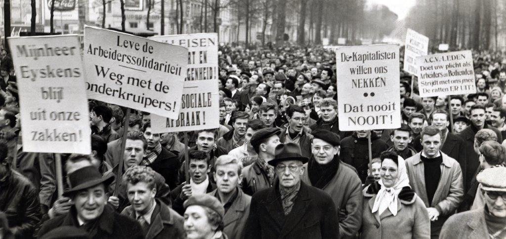 Staking-tegen-eenheidswet-1961-Antwerpen-Amsab-ISG