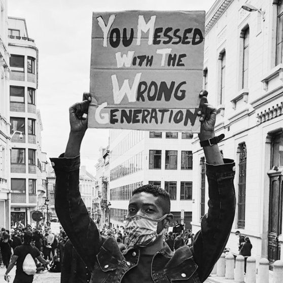 WyzmanRajaona-BlackLivesMatter-BLMBelgium-2020-Online-archief-AMSAB