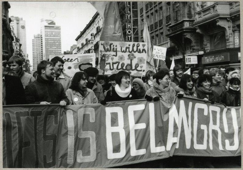Betogers-tijdens-anti-rakettendemonstratie-Brussel