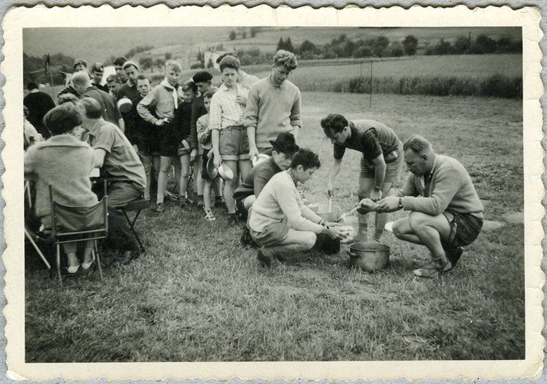 Jongens-op-kamp-Durbuy-1960